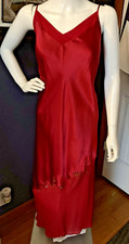 Vintage Nightgown Massini Red LIQUID Satin 1 X