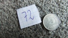5 DDR OST  PFENNIG GL&Uuml;CKSPFENNIG GEBURTSTAG 1972