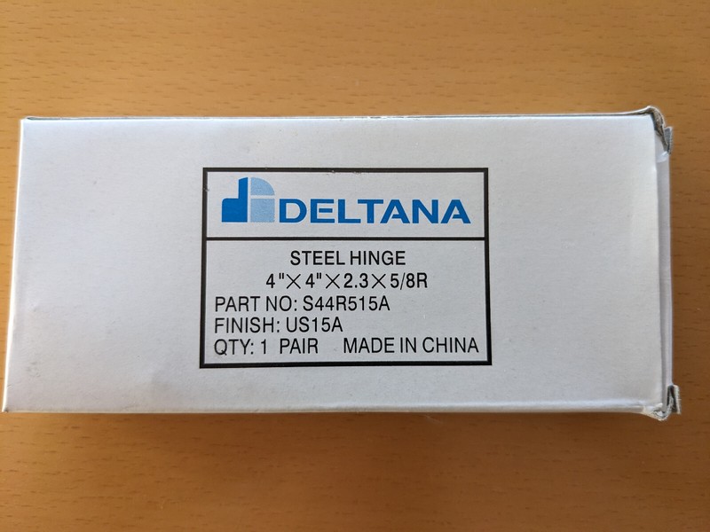 Lot of 5: Deltana 4" x 4" Plain Bearing 5/8" Radius Corners Mortise Hinge-Pair
