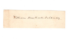 William Heathcote DeLancey 1797-1865 Signed Clip Autograph Bishop, Provost U PA
