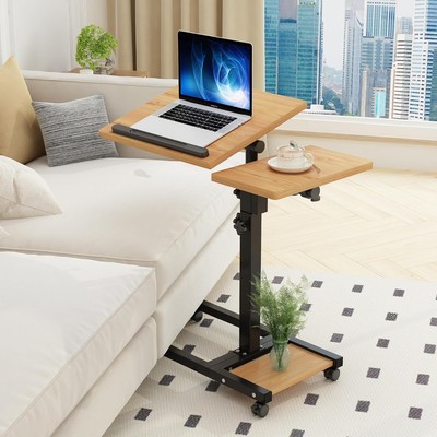 Mobile Adjustable Height Laptop Stand PC Computer Portable Notebook Swivel Lapto