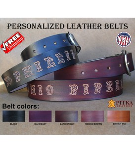 personalized mens leather belt