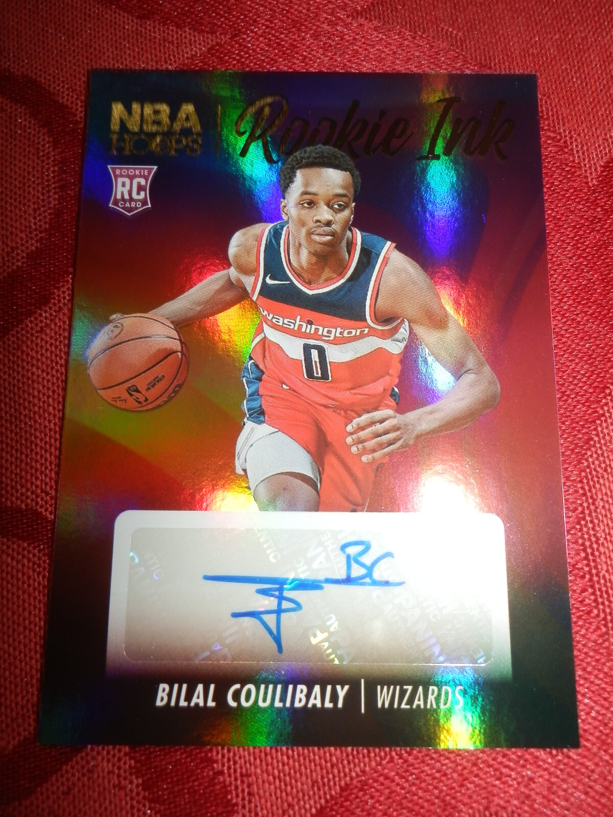 2023-24 NBA Hoops Rookie Ink Auto Autograph Bilal Coulibaly RC #RI-BIL Wizards