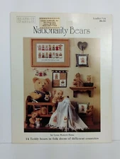 Graph-It Arts Cross Stitch Leaflet 14 Nationality Bears Lynn Waters Busa 1985