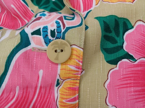 Hearts Of Palm Hawaiian Hula Shirt Women's Size 10 - Picture 11 of 11