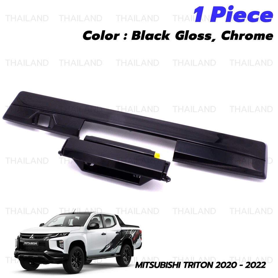 Manija de puerta de puerta trasera negra + orificio de cámara para Mitsubishi L200 Triton 2020 2022 Foto 4 de 4