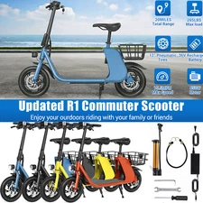  450W Electric Scooter Ebike with Seat For Adult Sports Electric Moped E-Scooter