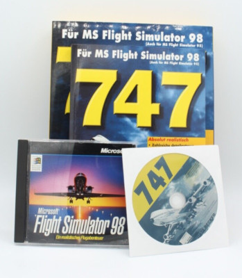 Microsoft (MS) Flight Simulator 98 Big Box Boeing 747 Erweiterung Data Becker