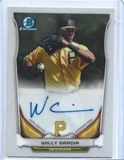 2014 BOWMAN CHROME WILLY GARCIA RC AUTO AUTOGRAPH