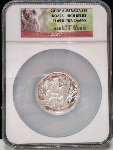 2013 P Australia $8 KOALA .999 Silver 5 Oz NGC PF69 Ultra Cameo