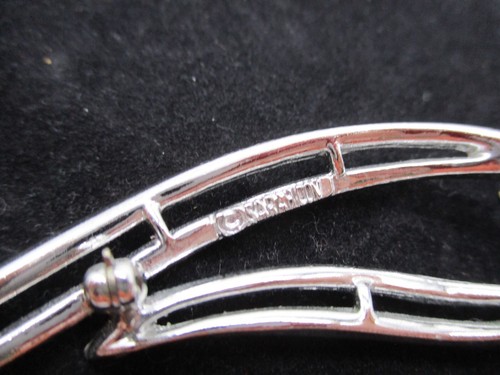Vintage Sarah Coventry Signed Silver Tone Brooch Pin - Picture 9 of 9