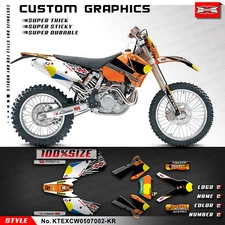 Motocross Complete Custom Vinyl Sticker Graphics Kit for EXC XCW 2005 2006 2007