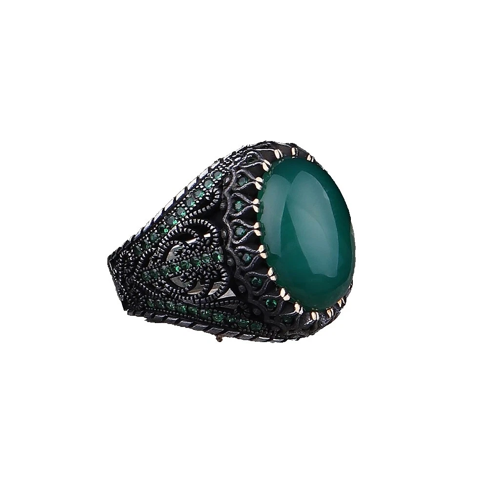 Agate Stone Religious Rings for Men