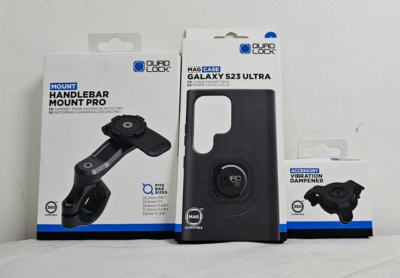 QUAD LOCK KIT GALAXY S23 ULTRA MAG Case, Dampener, Handlebar Mount