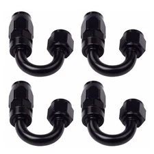4Pcs Universal 6AN 180° Swivel Hose End Fitting Adaptor For CPE Oil Fuel Line