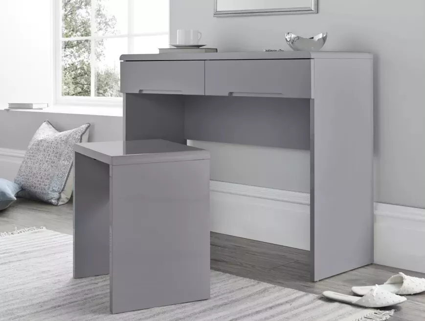 Grey high gloss dressing table online