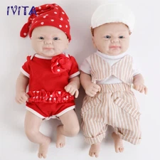 IVITA 14 inch Small Baby Boy or Girl Full Silicone Reborn Baby Doll Xmas Gifts