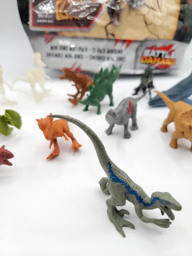 Mattel Jurassic World Battle Damage 2017 confezione da 15 mini dinosauri multipack - Foto 14 di 14