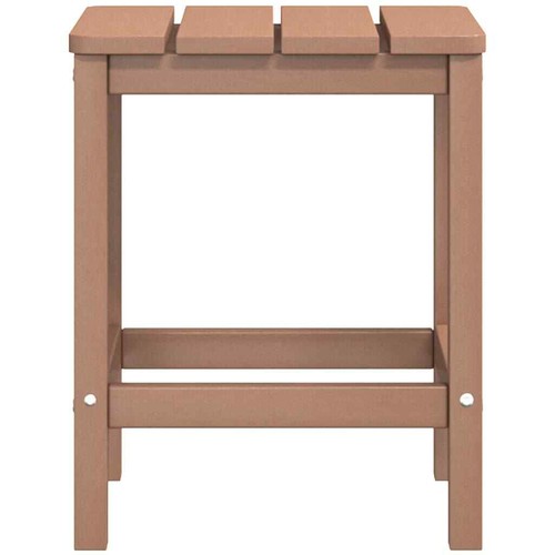 vidaXL Garden Adirondack Chair with Footstool & Table HDPE Brown BMG - Picture 6 of 8