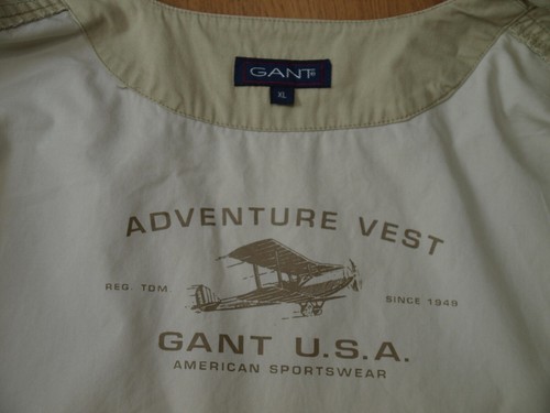 GILET VINTAGE GANT EN COTON BEIGE - TAILLE XL - Imagen 11 de 15