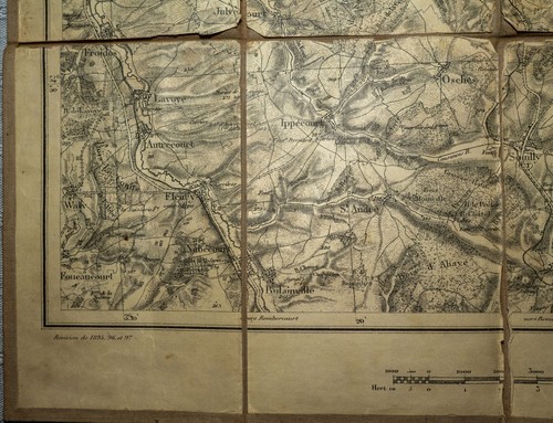 Carte ancienne d'Etat Major sur toile - Région de Verdun - 1897 - Photo 4/4