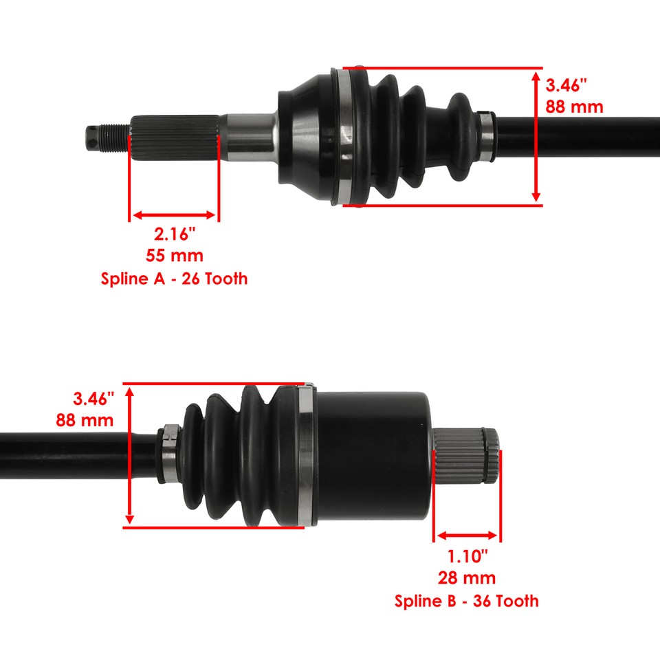 Caltric Rear Left Complete CV Joint Axle For Polaris...