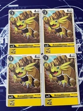 x4 Armadillomon BT3-032 C Playset Digimon TCG Release Special Booster