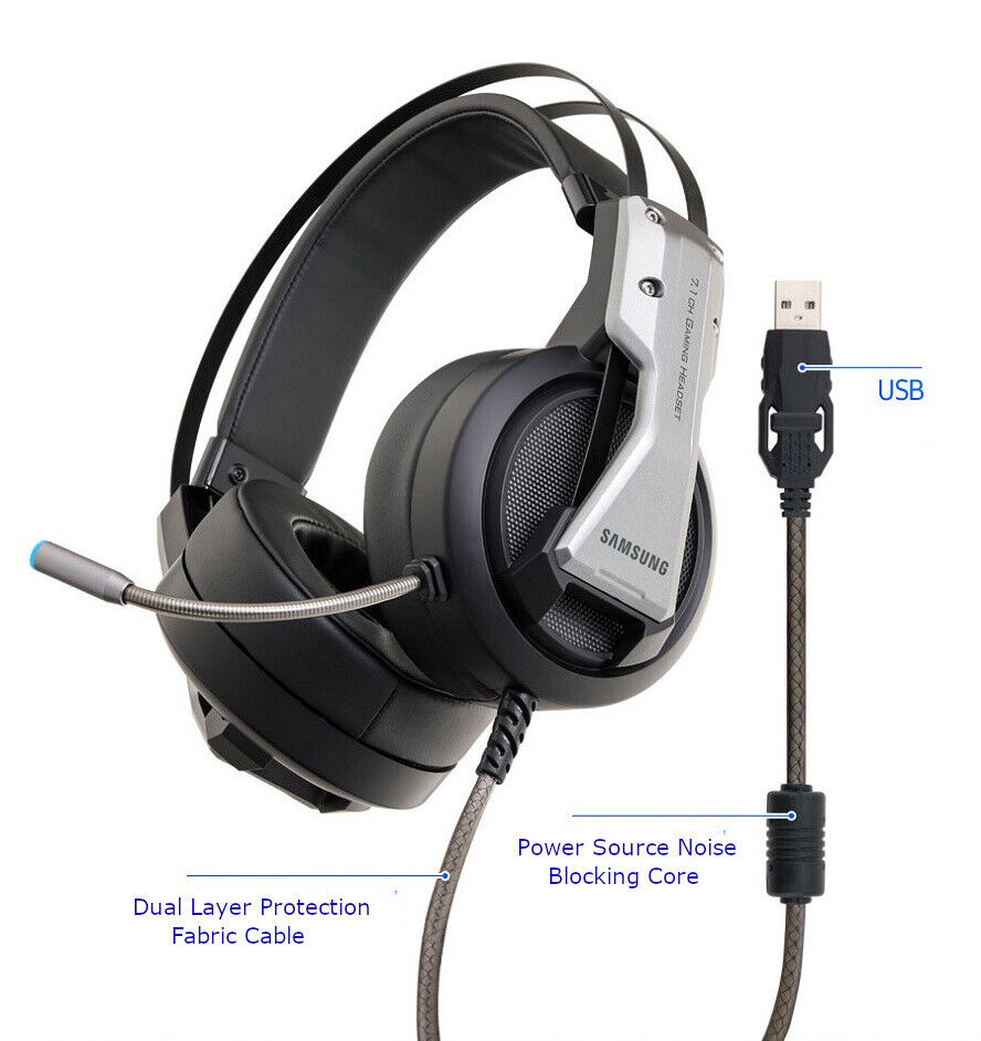 Genuine Samsung Virtual 7.1CH PC Gaming Headphone Headset with MIC  SPA-MHG2USB