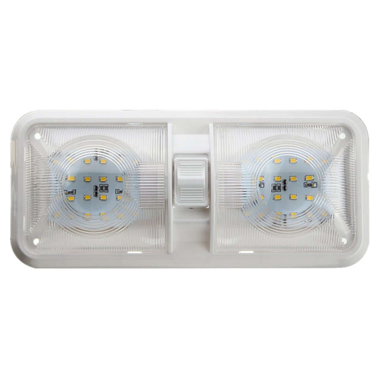 Vehicle Interior Double Dome Ceiling Light 48 LED For Car Boat Camper Trailer
