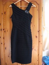 NEW WOMEN'S BLACK XSCAPE DRESS By Joanna Chen gem/jewel detail RRP £39.99 UK 6