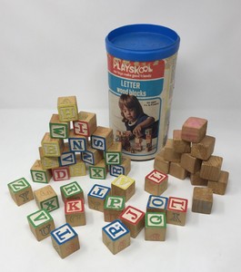 playskool letter wood blocks