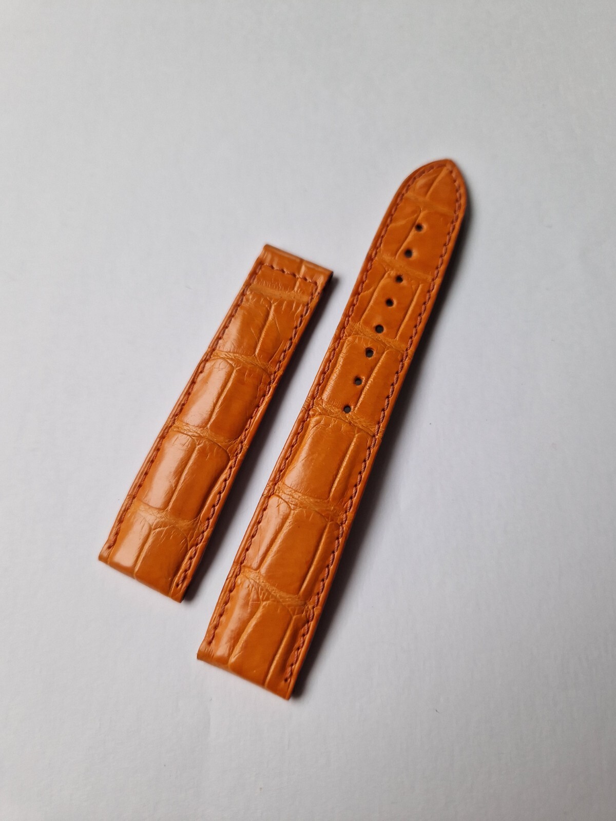 Bracelet Chopard 19mm orange en alligator pour personnaliser votre montre de luxe au quotidien