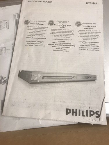 Philips DVD Player HDMI Progressive Scan Model DVP-3960