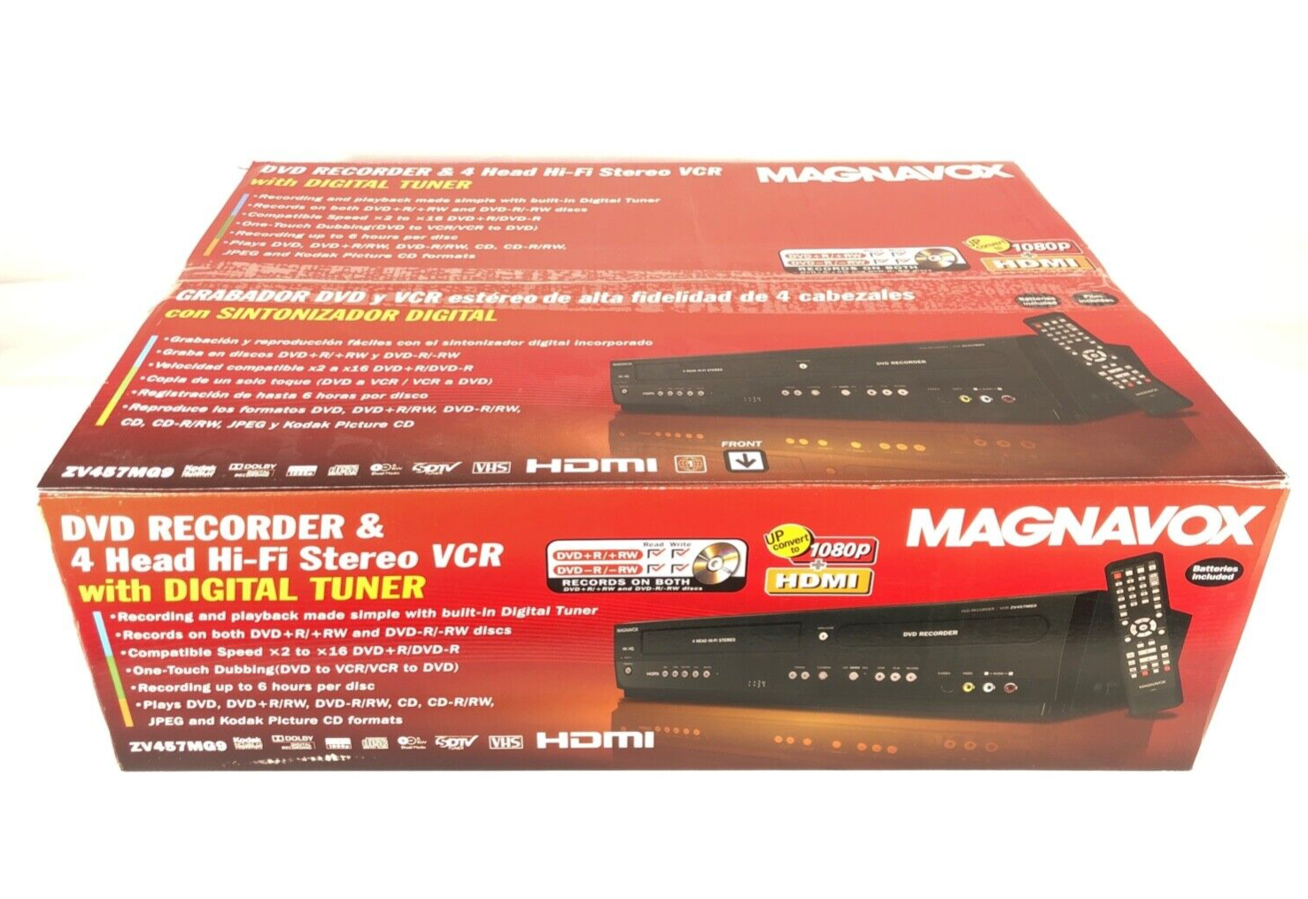 Magnavox (ZV457MG9) DVD Recorder Player / VCR Combo Brand New