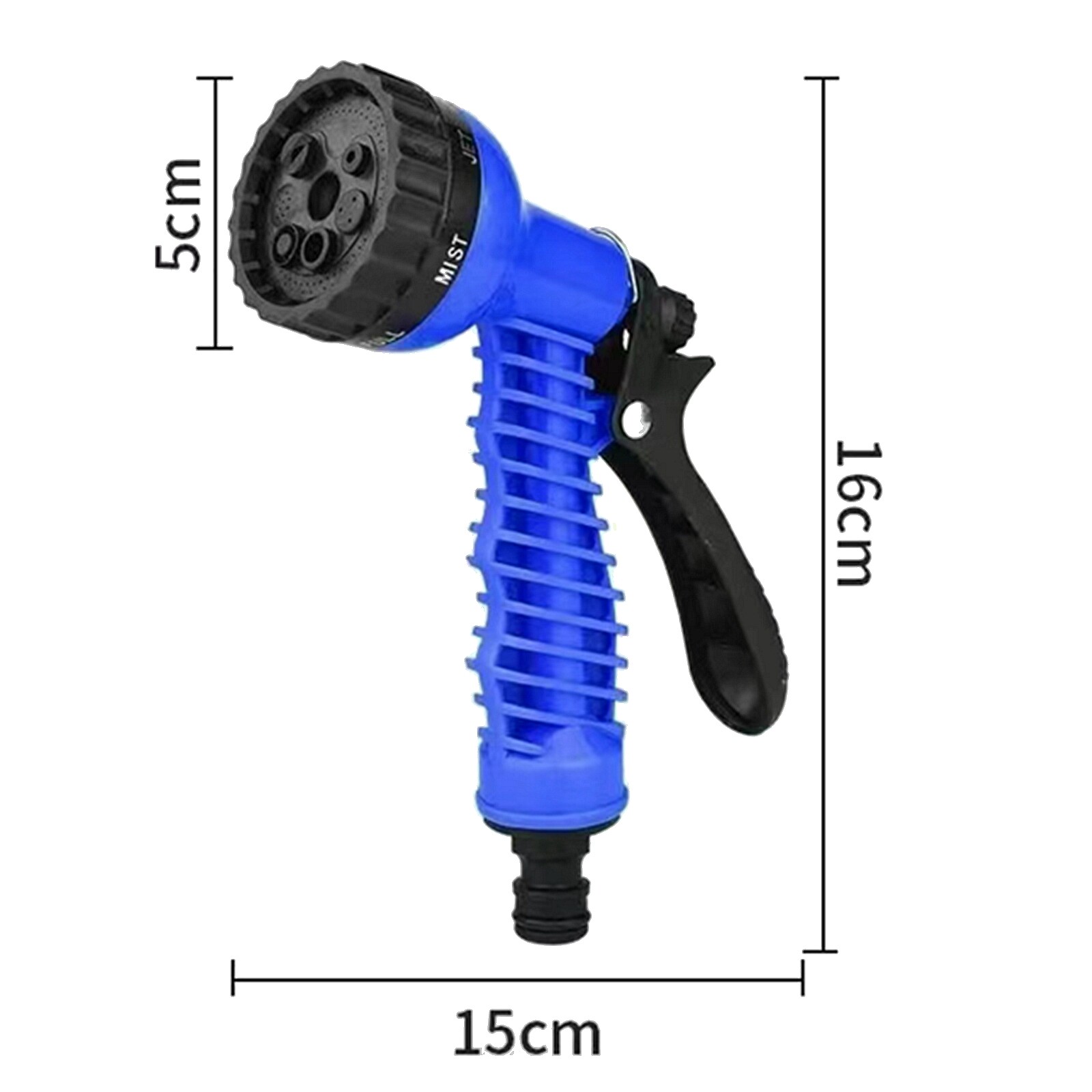 8 Function Garden Hose Spray Gun Nozzle Water Pipe Adjustable Jet Grip