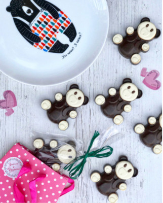 Vegan Natural chocolate  Sweet little bear without sugar  for KIDS 100g  ECO