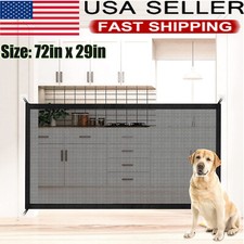 Large Folding Pet Dog Baby Safety Gate Mesh Fence Magic Cat Guard Door Stair Net