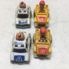 1984-1985 McDonalds 4 FAST MACS PULL BACK CARS, Happy Meal Toys