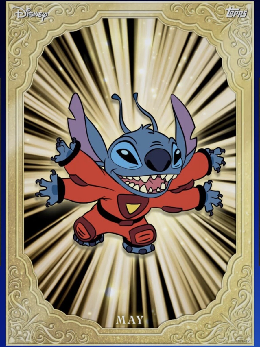 Topps Disney Collect! VIP Gold Motion SEASONAL STITCH - May