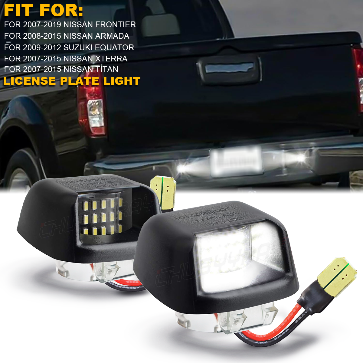 18LED License Plate Light Lamp For Nissan Xterra 2007 2008 4.0L