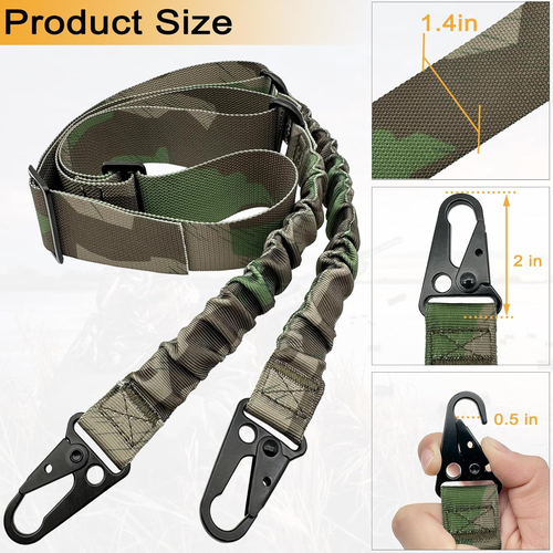 2 Point QD Rifle Sling with QD Swivels Mounts Traditional Two-Point All Metal - Picture 3 of 12