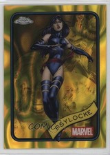 2025 Topps Chrome Marvel Comics Yellow Lava Refractor Psylocke #135 gh4