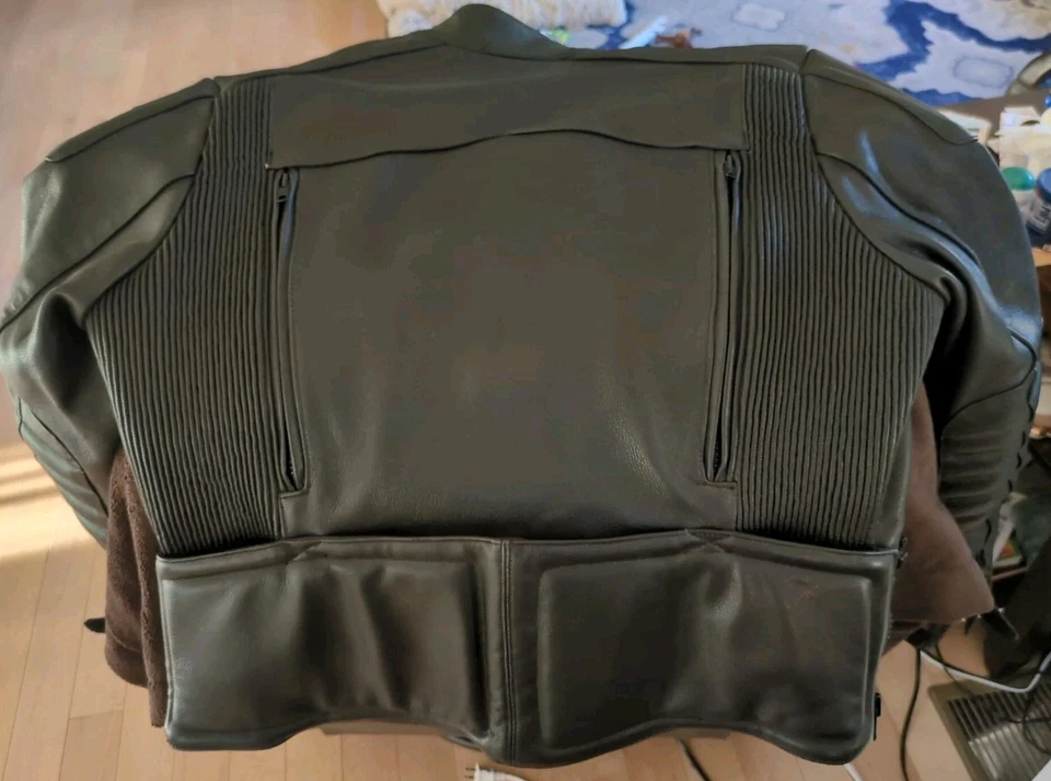 HEIN GERICKE Pantalones de Cuero CHAQUETA Montar SEGURO Moto Cremalleras 30" Cintura V Piloto HO 771 Foto 4 de 4