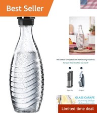 24 Oz Reusable Glass Carbonating Carafe - Keeps Sparkling Water Fresh & Fizzy
