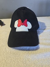 Disney Minnie Mouse Black Adjustable Baseball Cap Hat