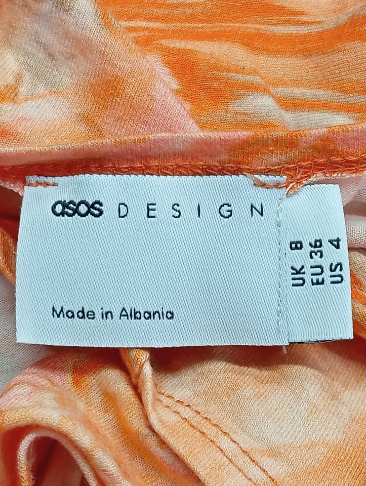 ASOS DESIGN Vestido cut out Mujeres Vestido Talla EU 36 naranja claro - Imagen 4 de 4