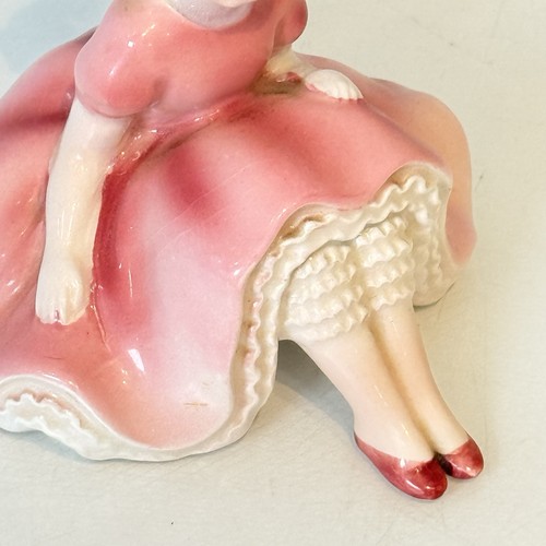 Ballerina vintage Lefton rosa grande fiocco ragazza H4038 - Foto 3 di 10