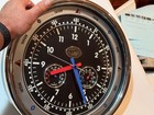 SPIRIT OF ST LOUIS 15" WALL CLOCK TEMP HUMIDITY GAUGE AVIATION MAN CAVE NEW BATT — photo 2