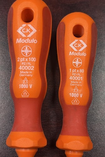 Deutsches 2-teiliges isoliertes VDE Terminal Mudulo Schraubendreher-Set PZD/Slot - C.K Tools - Bild 2 von 6