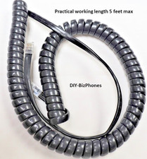 5-Pack Lot Lava Black 9Ft Siemens Phone Handset Cord OpenStage 20 40 60 80 SIP